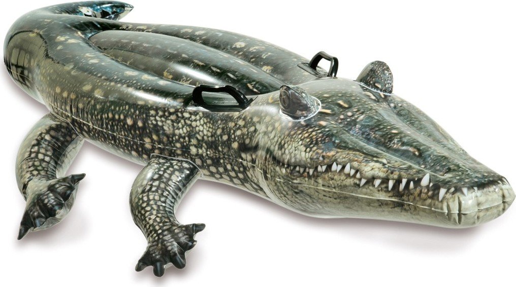 Levně Lehátko Krokodýl nafukovací s úchyty 170x86cm od 3 let - Alltoys Intex