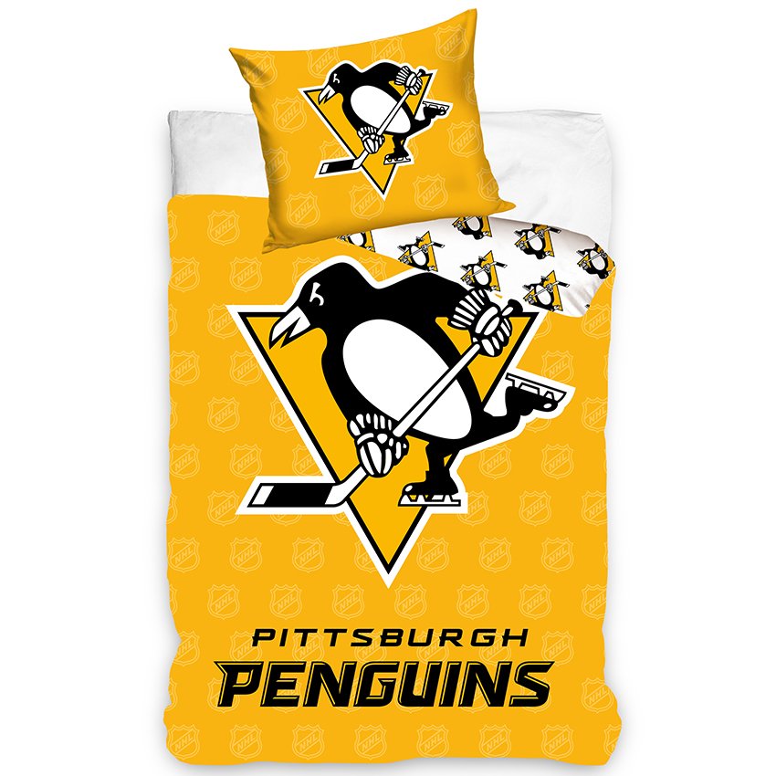 Levně Hokejové povlečení NHL Pittsburgh Penguins Shields Velikost: 135x200 + 80x80 cm