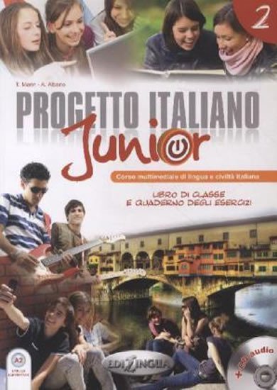 Levně Progetto Italiano Junior 2 Libro di classe e Quaderno degli esercizi + CD Audio + DVD - Telis Marin