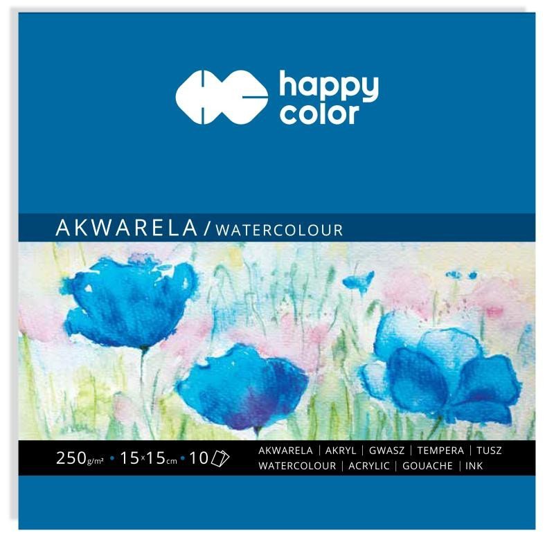 Levně Happy Color Akvarelový blok 15 x 15 cm