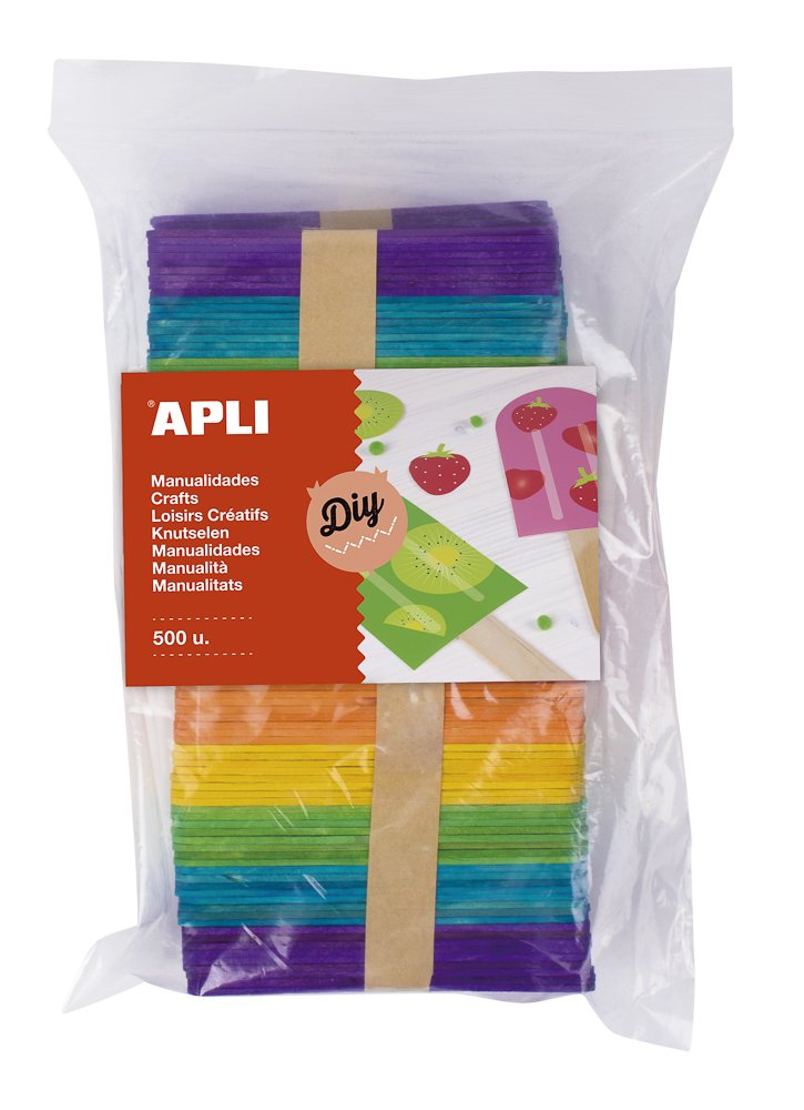 Levně APLI nanuková dřívka, Jumbo pack, 114 x 10 mm, mix barev