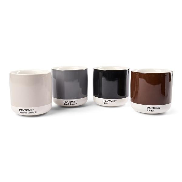 Levně Pantone Latte Termohrnek - Warm Gray, Cool Gray, Brown, Black (set 4 ks)