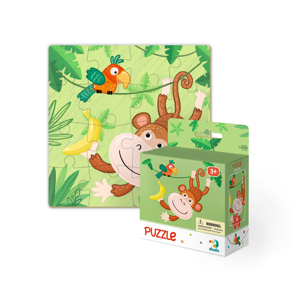 Levně Dodo Puzzle Opička 16 dílků - TM Toys