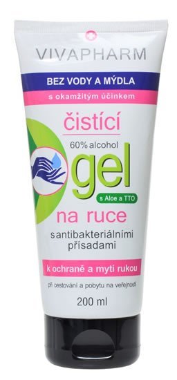 Levně Vivaco - Antibakteriální čistící gel na ruce 200 ml