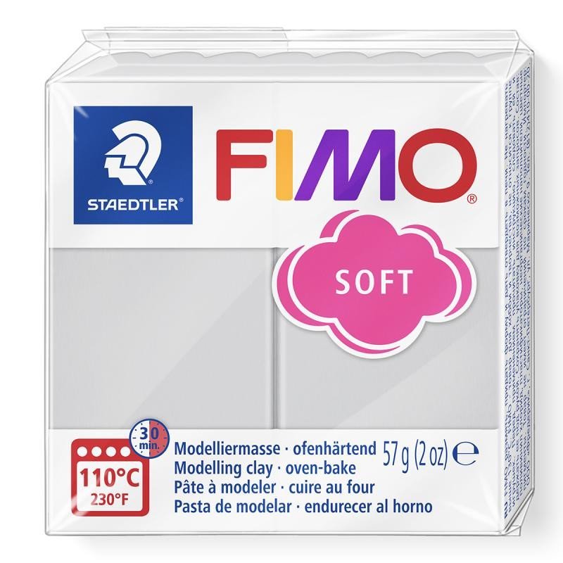 FIMO soft 57g - šedá