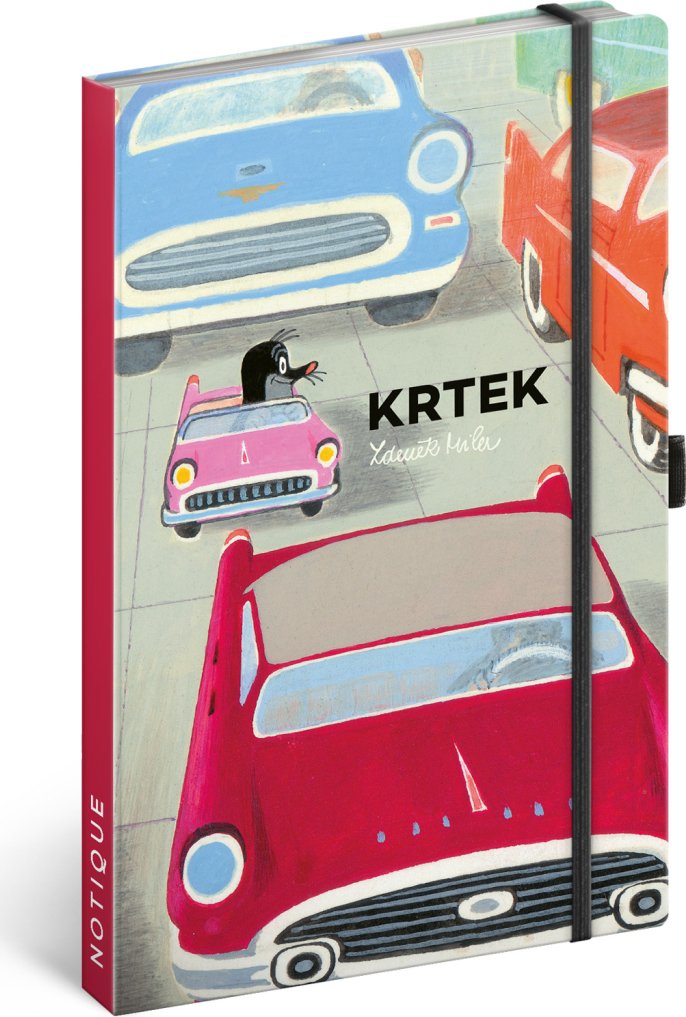Notes Krtek a autíčko, linkovaný, 13 × 21 cm