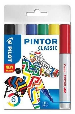 Levně PILOT Pintor Fine Sada akrylových popisovačů 0,9-1,5mm - Classic 6 ks