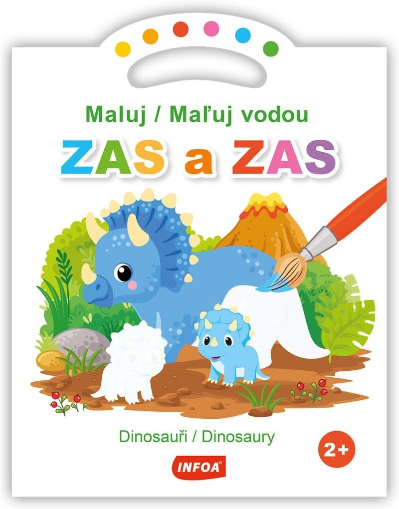 Levně Maluj / Maľuj vodou ZAS a ZAS Dinosauři / Dinosaury