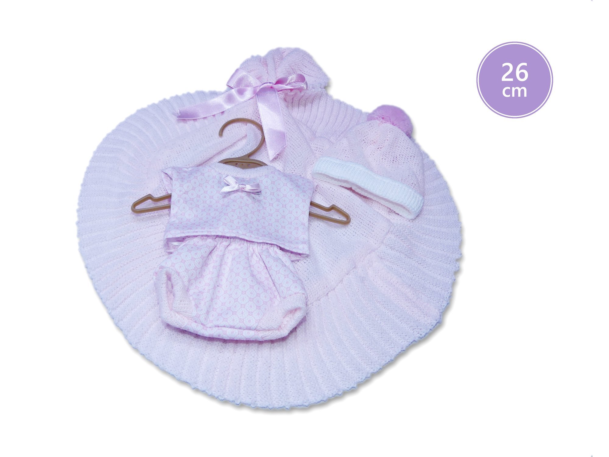 Levně Llorens M26-306 obleček pro panenku miminko NEW BORN velikosti 26 cm