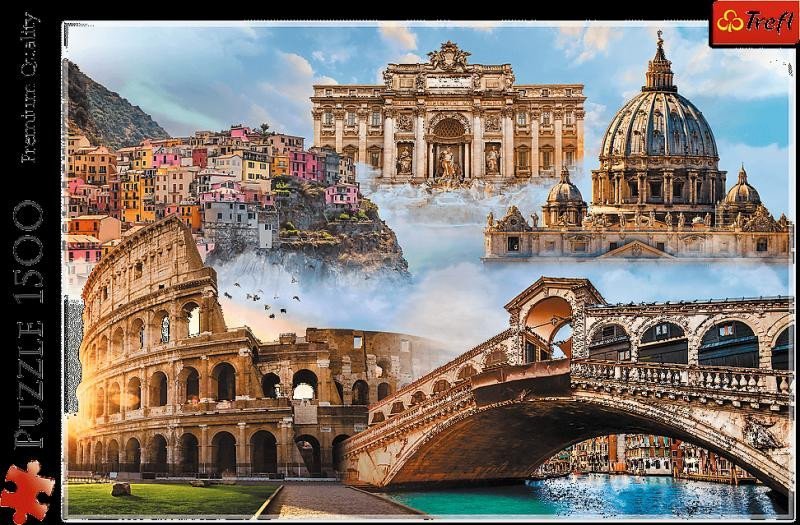 Levně Puzzle Oblíbená místa: Itálie/1500 dílků