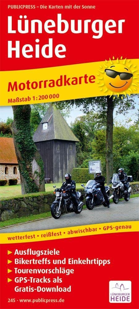 Product detail of Lüneburské vřesoviště 1:200 000 / motocyklová mapa