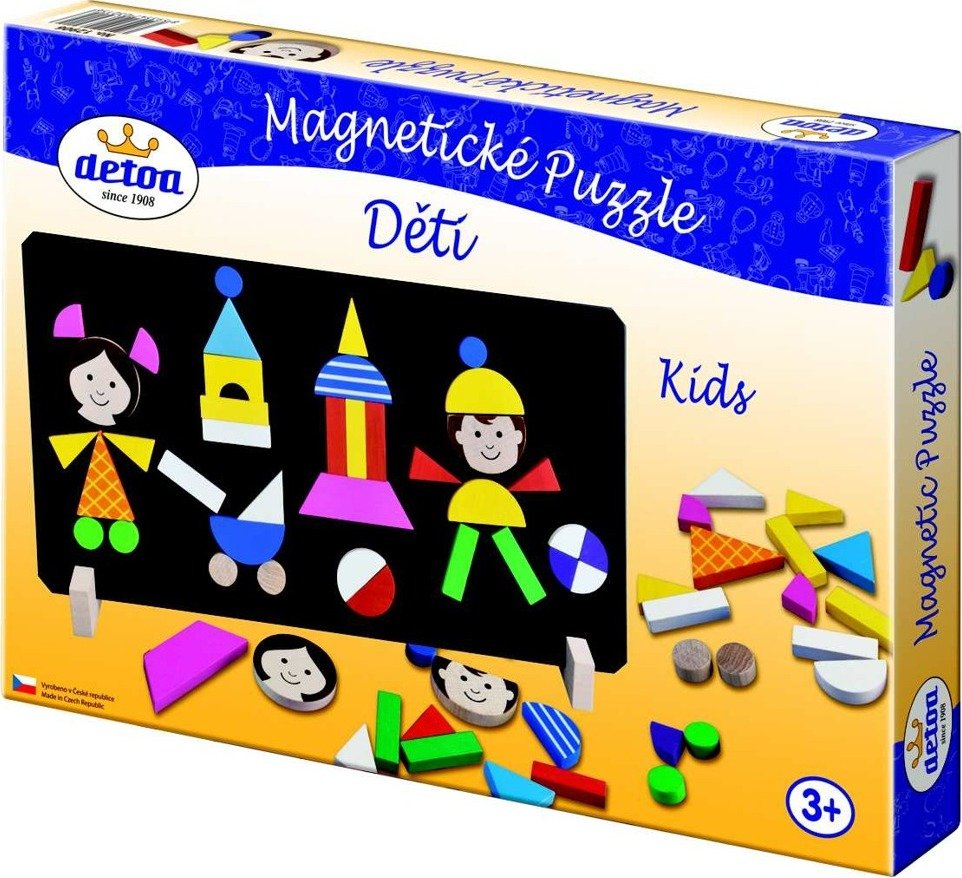 Levně Magnetické puzzle Děti v krabici - Detoa