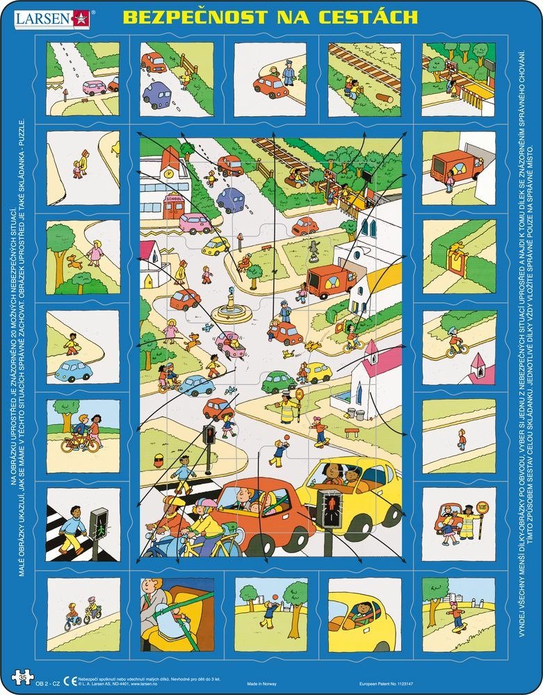 Levně Puzzle MAXI - Bezpečnost silniční dopravy/35 dílků - Larsen