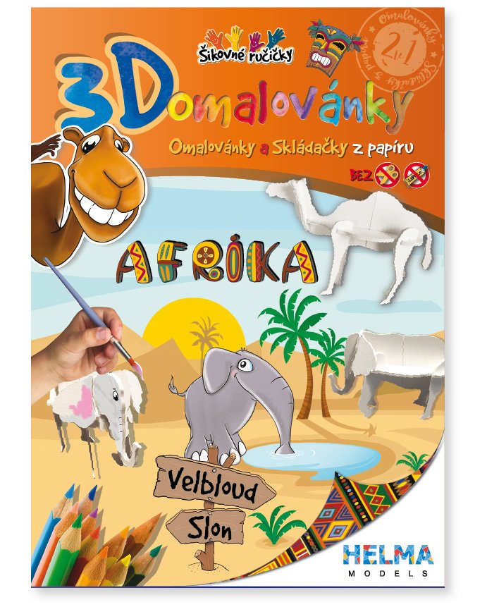 Levně 3D omalovánky Afrika