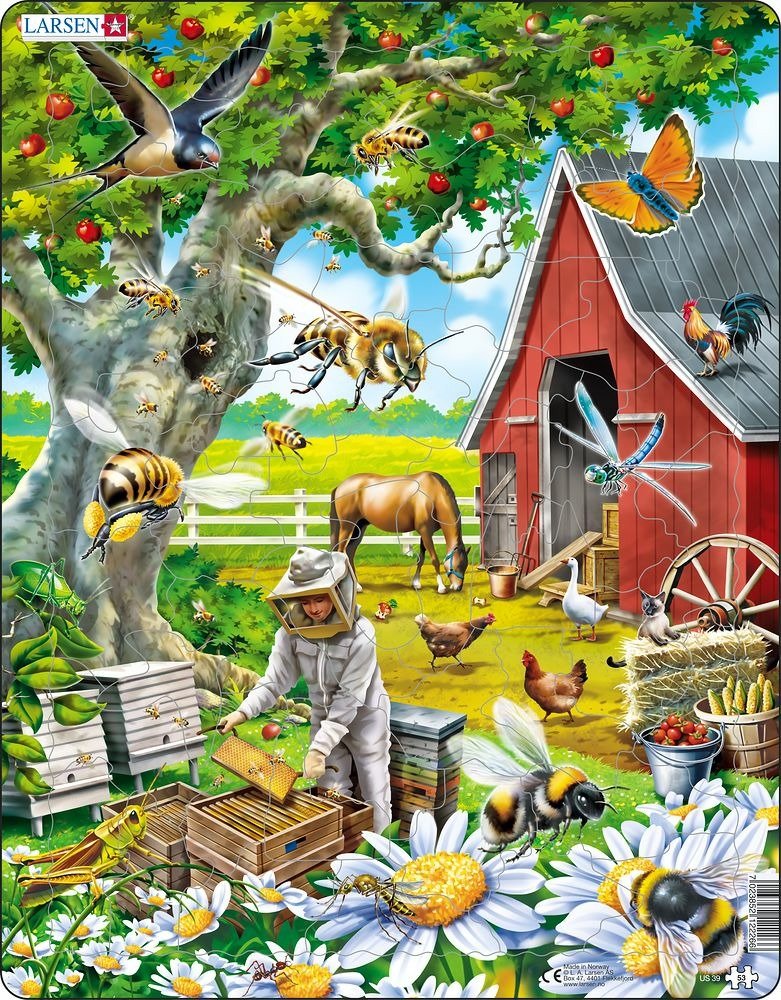 Levně Puzzle MAXI - Včelař s úlem/53 dílků - Larsen
