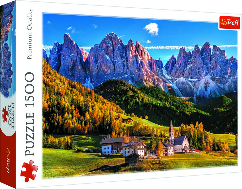 Trefl Puzzle Údolí Val di Funes, Dolomity / 1500 dílků - Trefl