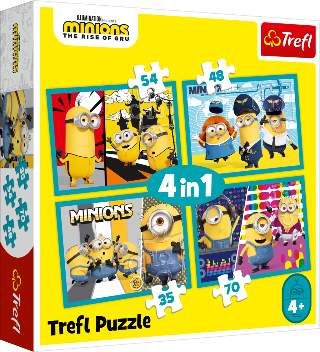 Trefl Puzzle Mimoni 4v1 (35,48,54,70 dílků) - Trefl