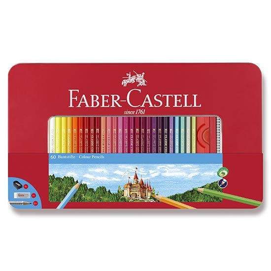 Levně Faber - Castell Pastelky šestihranné - dárkový box 60 ks