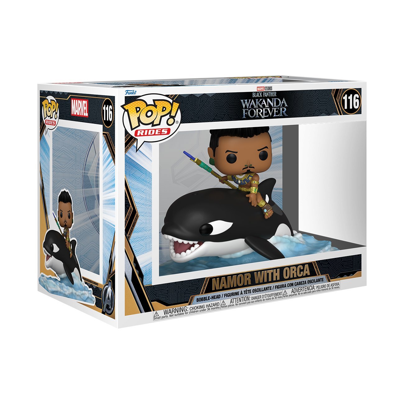 Levně Funko POP Ride Deluxe: Black Panther Wakanda Forever - Namor w/Orca