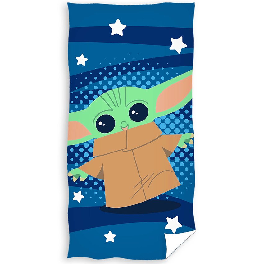 Levně Dětská osuška Star Wars Baby Yoda a Hvězdičky