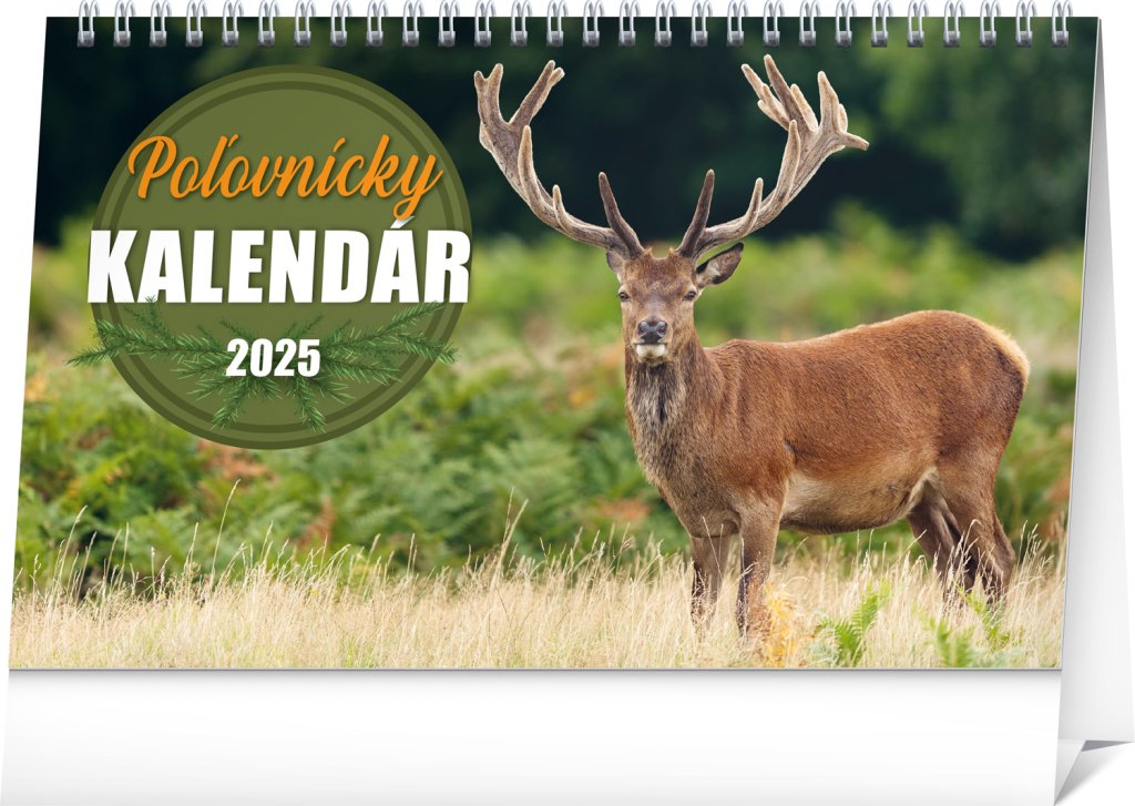NOTIQUE Stolový Poľovnícky kalendár 2025, 23,1 x 14,5 cm