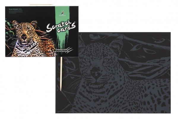Levně Škrabací obrázek barevný Gepard 40,5x28,5cm A3 v sáčku