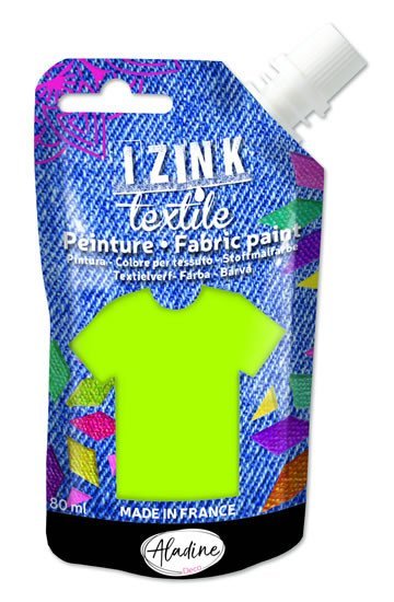 Levně Textilní barva IZINK Textile - zelená, 80 ml