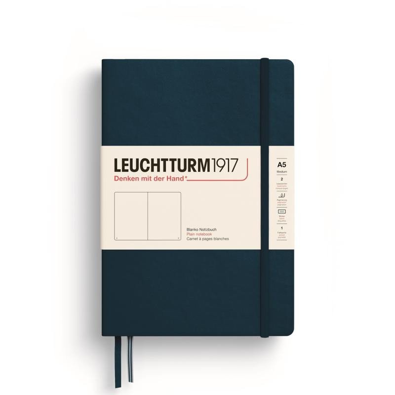 Levně Leuchtturm1917 Zápisník Deep Sea Medium A5 čistý