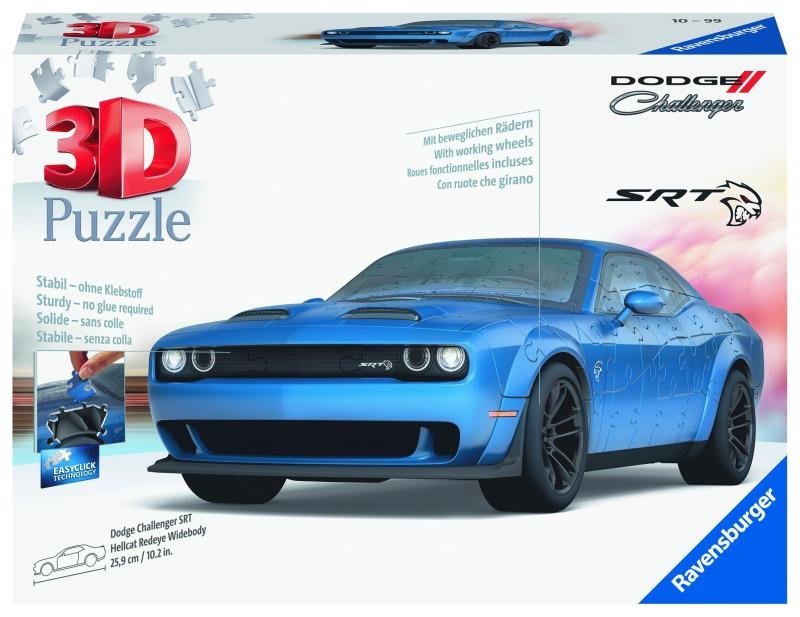 Levně Ravensburger Puzzle 3D Dodge Challenger SRT Hellcat Widebody 108 dílků