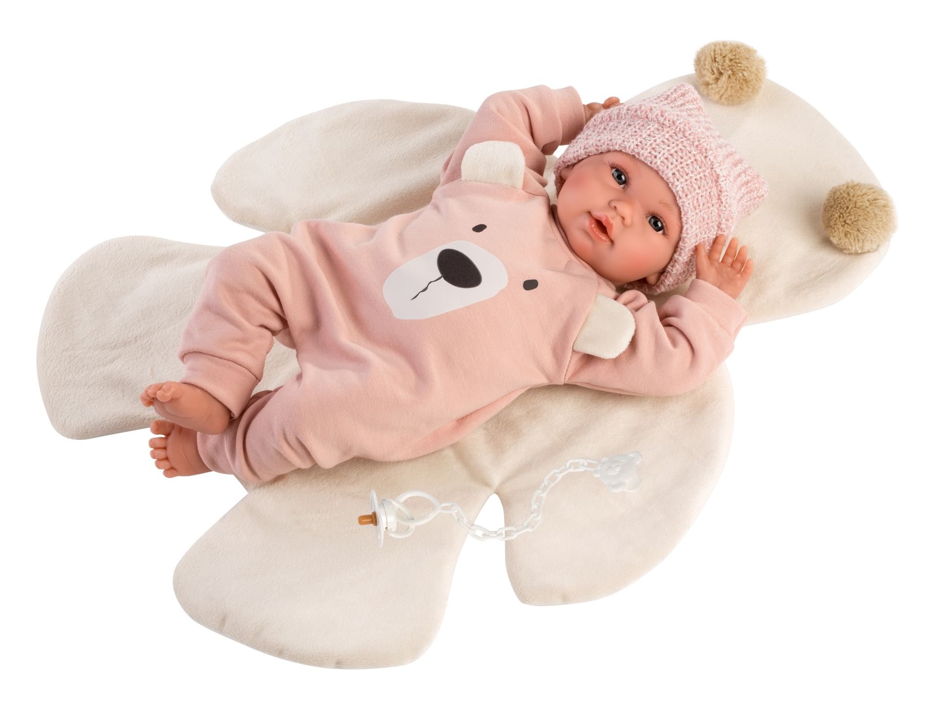 Levně Llorens 63644 NEW BORN - realistická panenka miminko se zvuky a měkkým látkovým tělem - 36 cm