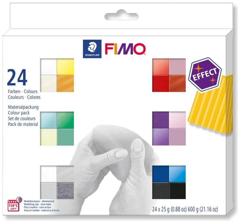 Levně FIMO sada 24 barev x 25 g - Efekt