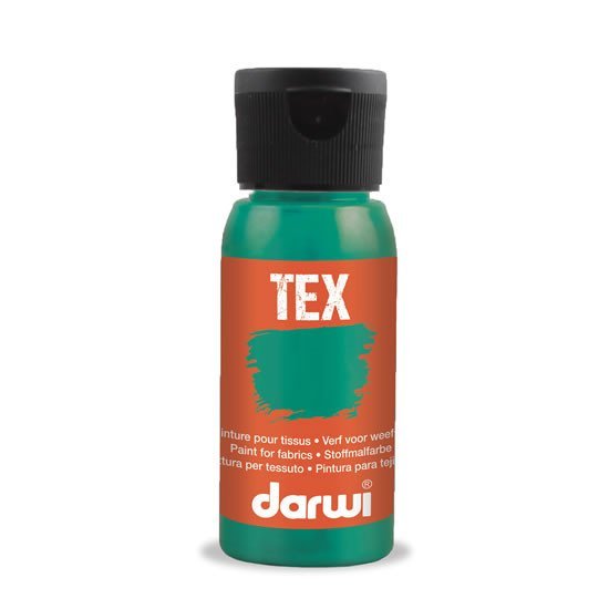 Levně DARWI TEX barva na textil - Tmavě zelená 50 ml