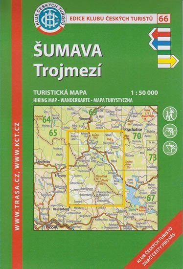 Levně Šumava-Trojmezí 1:50T/KČT 66 turistická mapa