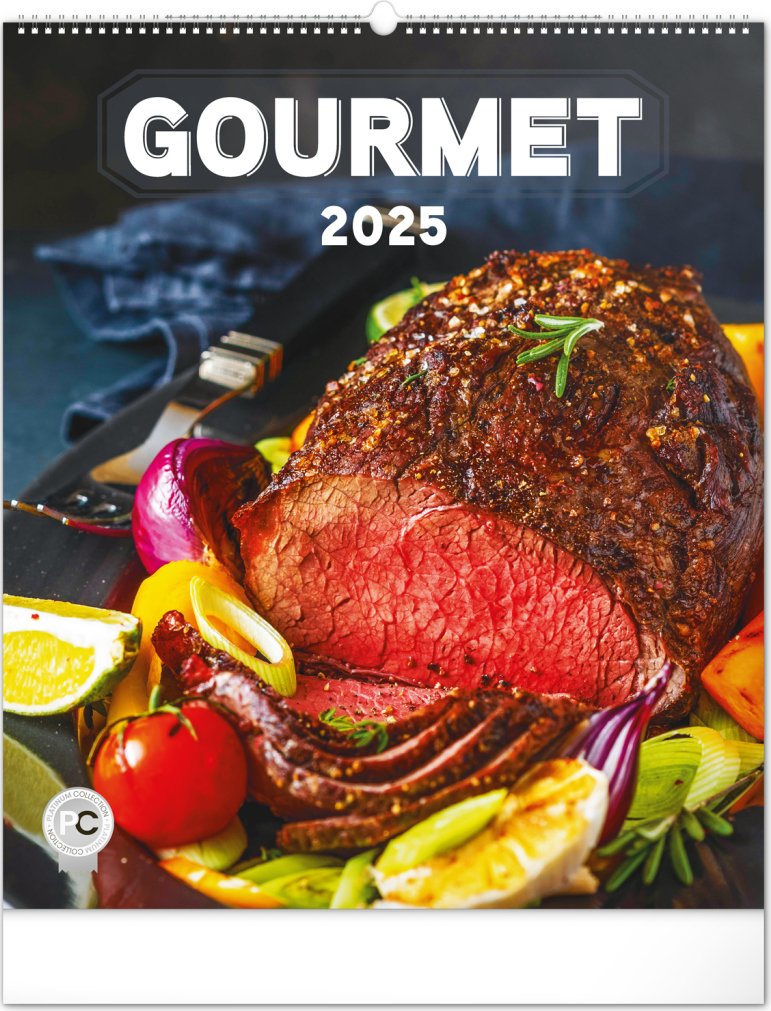 Levně NOTIQUE Nástěnný kalendář Gourmet 2025, 48 x 56 cm