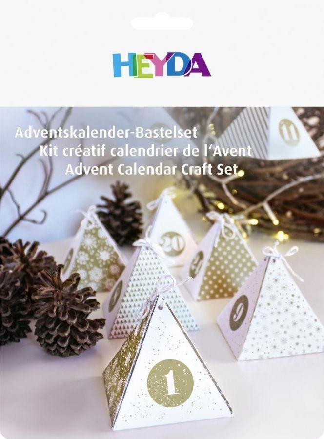 Levně HEYDA Adventní kalendář krabičky - zlatý 24 ks