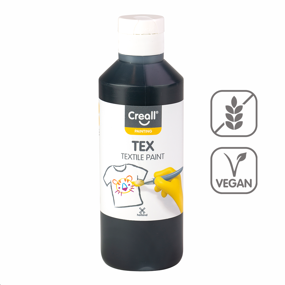 Product detail of Creall textilní barva TEX, 250 ml, černá