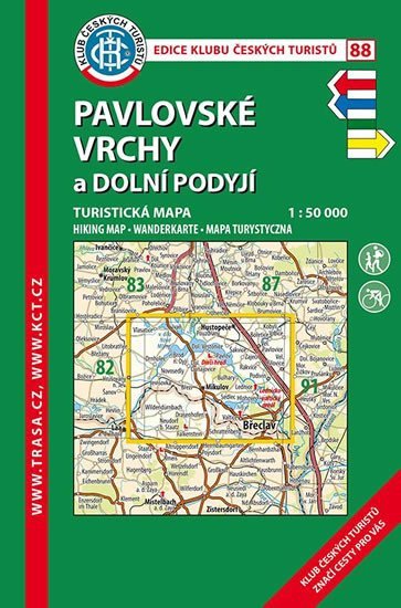 KČT 88 Pavlovské vrchy a Dolní Podyjí 1:50T Turistická mapa