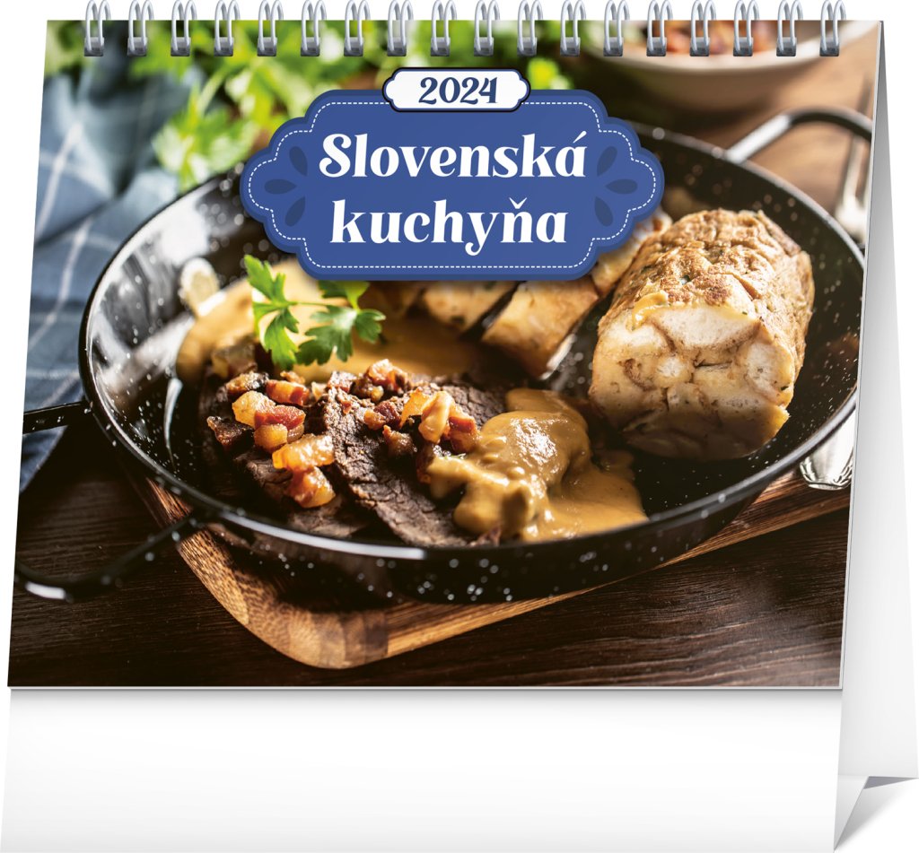 Stolový kalendár Slovenská kuchyňa 2024, 16,5 × 13 cm