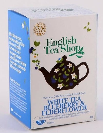 Levně English Tea Shop Čaj bílý Bezový květ a borůvky, 20 sáčků