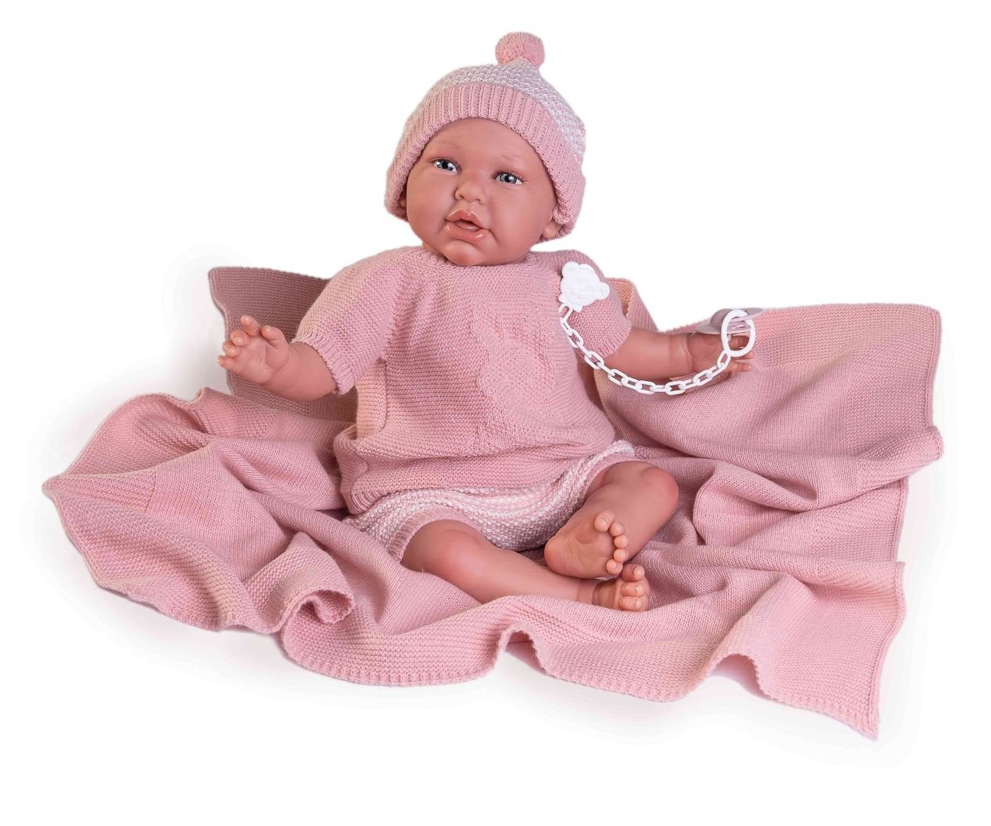 Levně Antonio Juan 81055 Můj první REBORN DANIELA - realistická panenka miminko s měkkým látkovým tělem - 52 cm