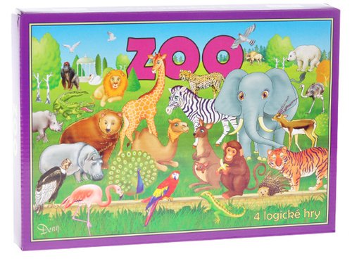 Levně Zoo 4 logické hry společenská hra v krabici 29x20x4cm