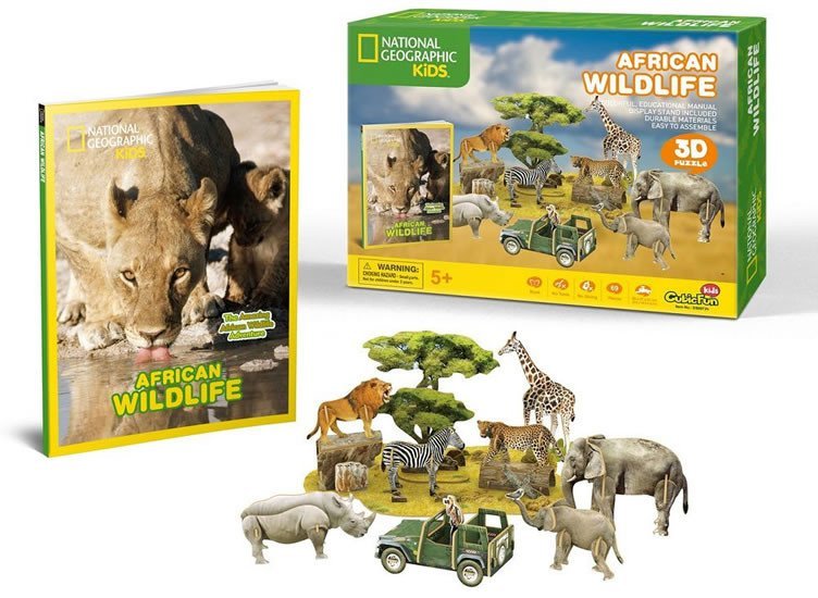 Levně Puzzle 3D Africká divočina NG- 69 dílků