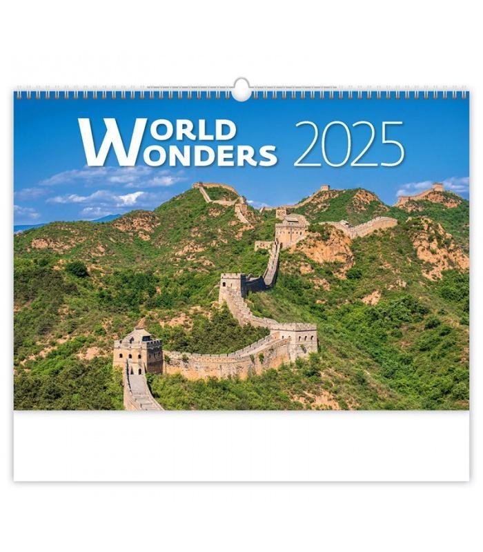 Kalendář nástěnný 2025 - World Wonders