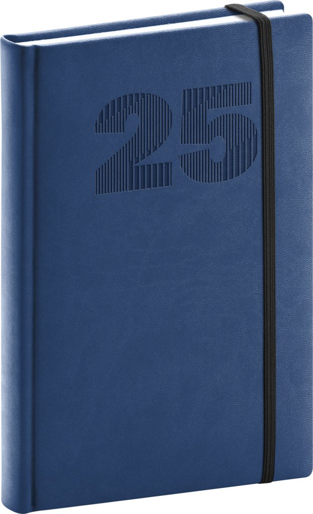 Levně Diář 2025: Vivella Top - modrý, denní, 15 × 21 cm