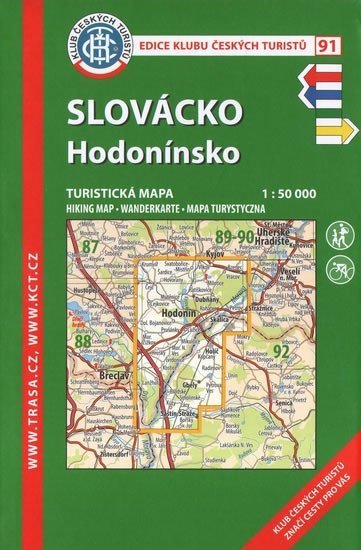 Levně Slovácko, Hodonínsko /KČT 91 1:50T Turistická mapa