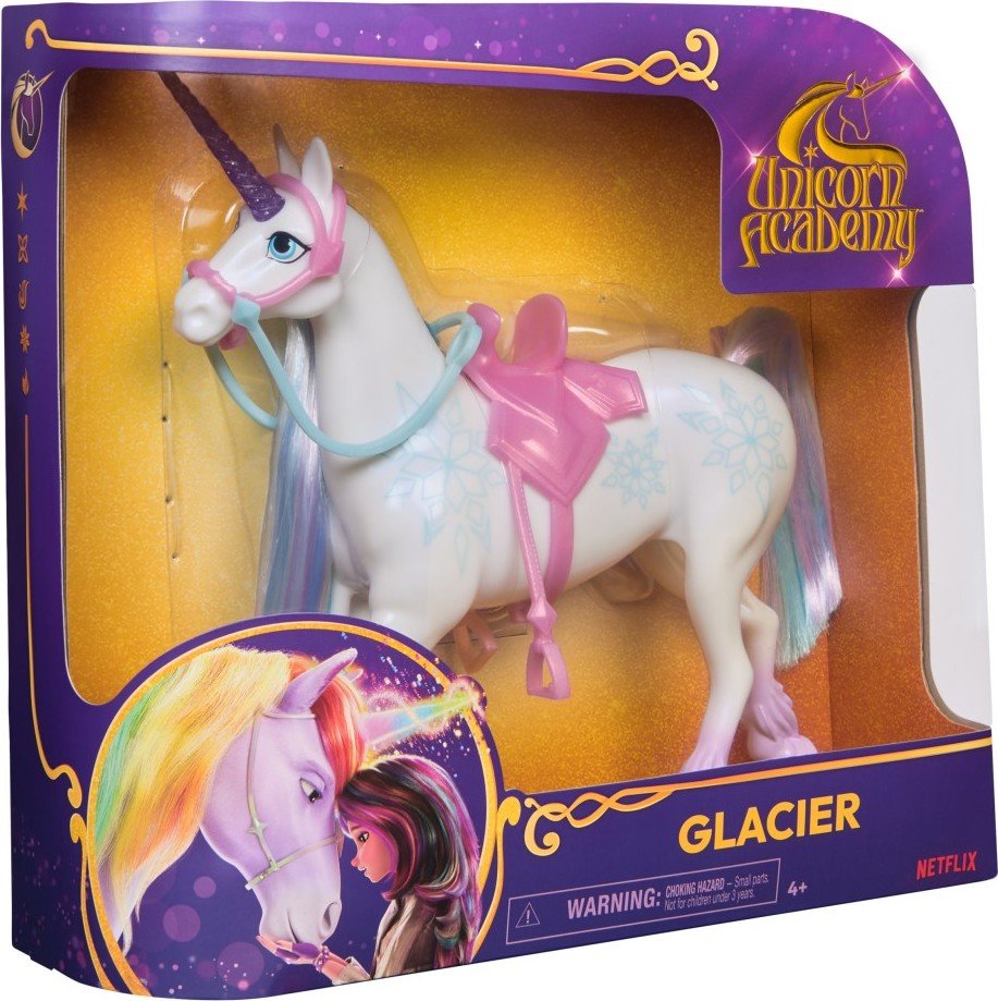 Levně Unicorn academy česací jednorožec 24 cm Glacier - Spin Master