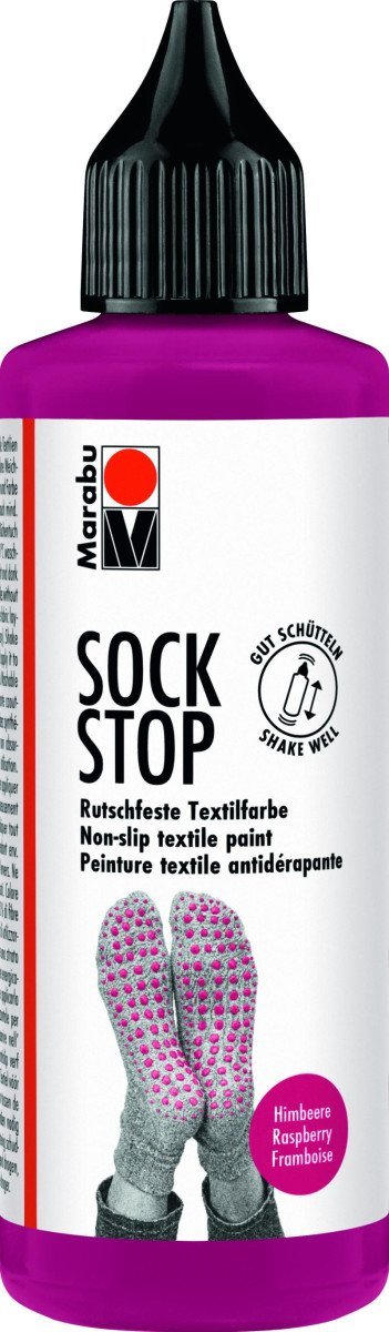 Levně Marabu Sock Stop Protiskluzová barva - malinová 90ml
