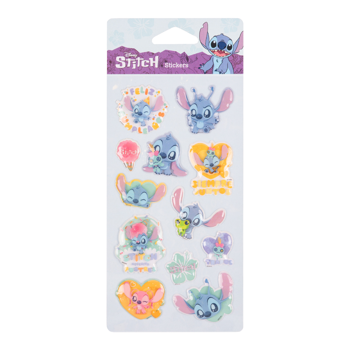 Levně Colorino Pop-Up samolepky Stitch Pastel 6, mix motivů a velikostí