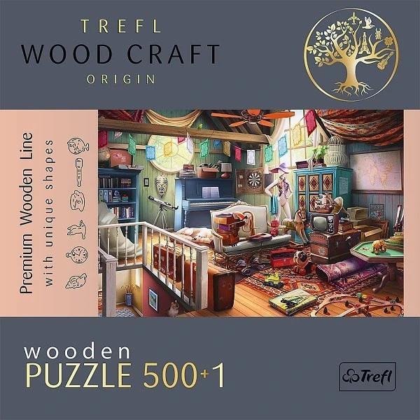 Levně Trefl Wood Craft Origin Puzzle Poklady na půdě 501 dílků