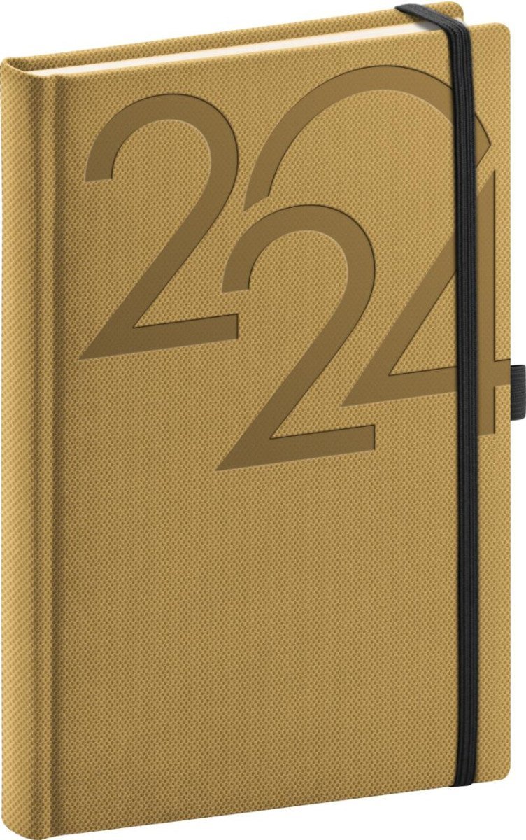Levně Diář 2024: Ajax - zlatý, denní, 15 × 21 cm